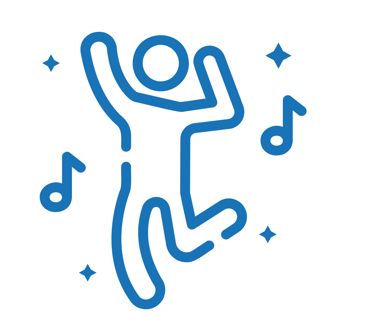 illustration of figure dancing