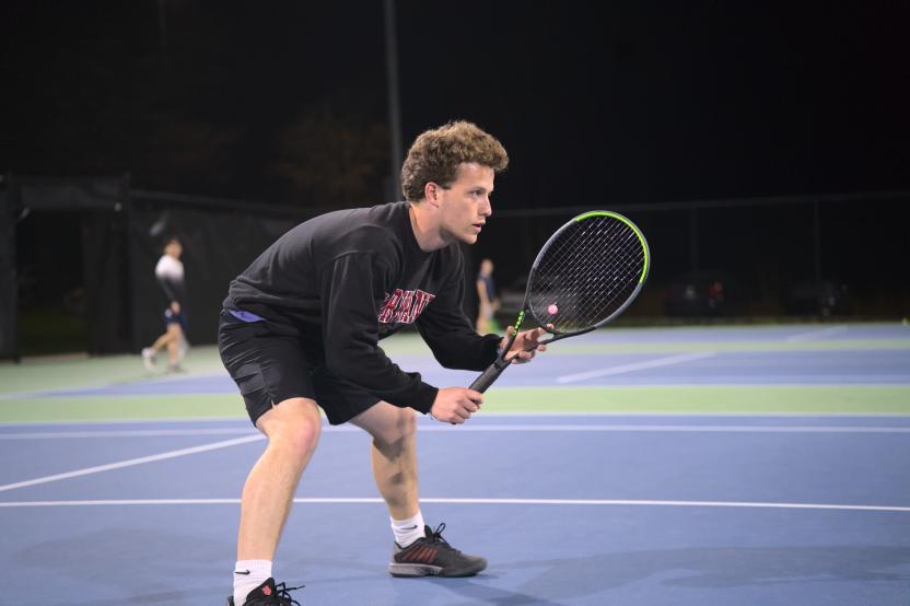 man playing tennis