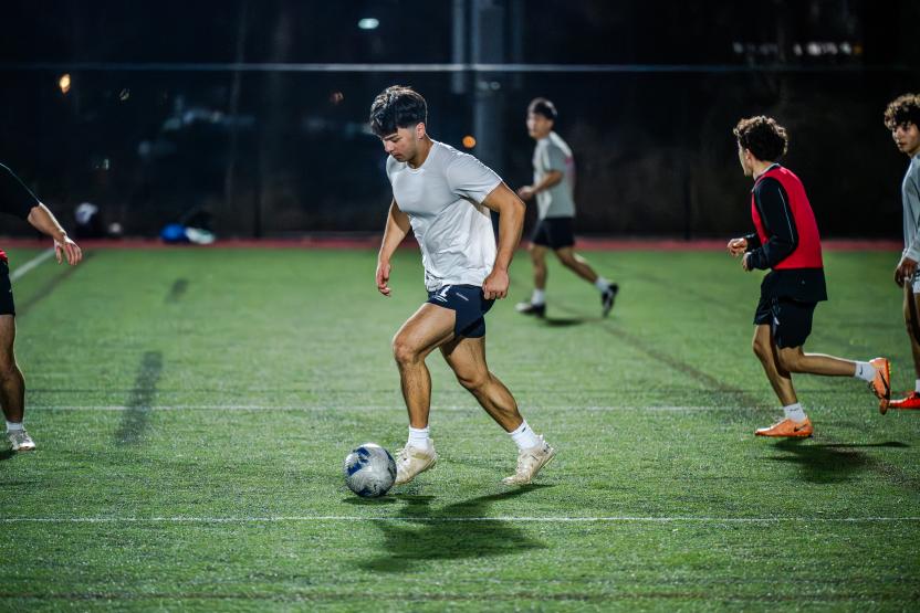 man playing soccer
