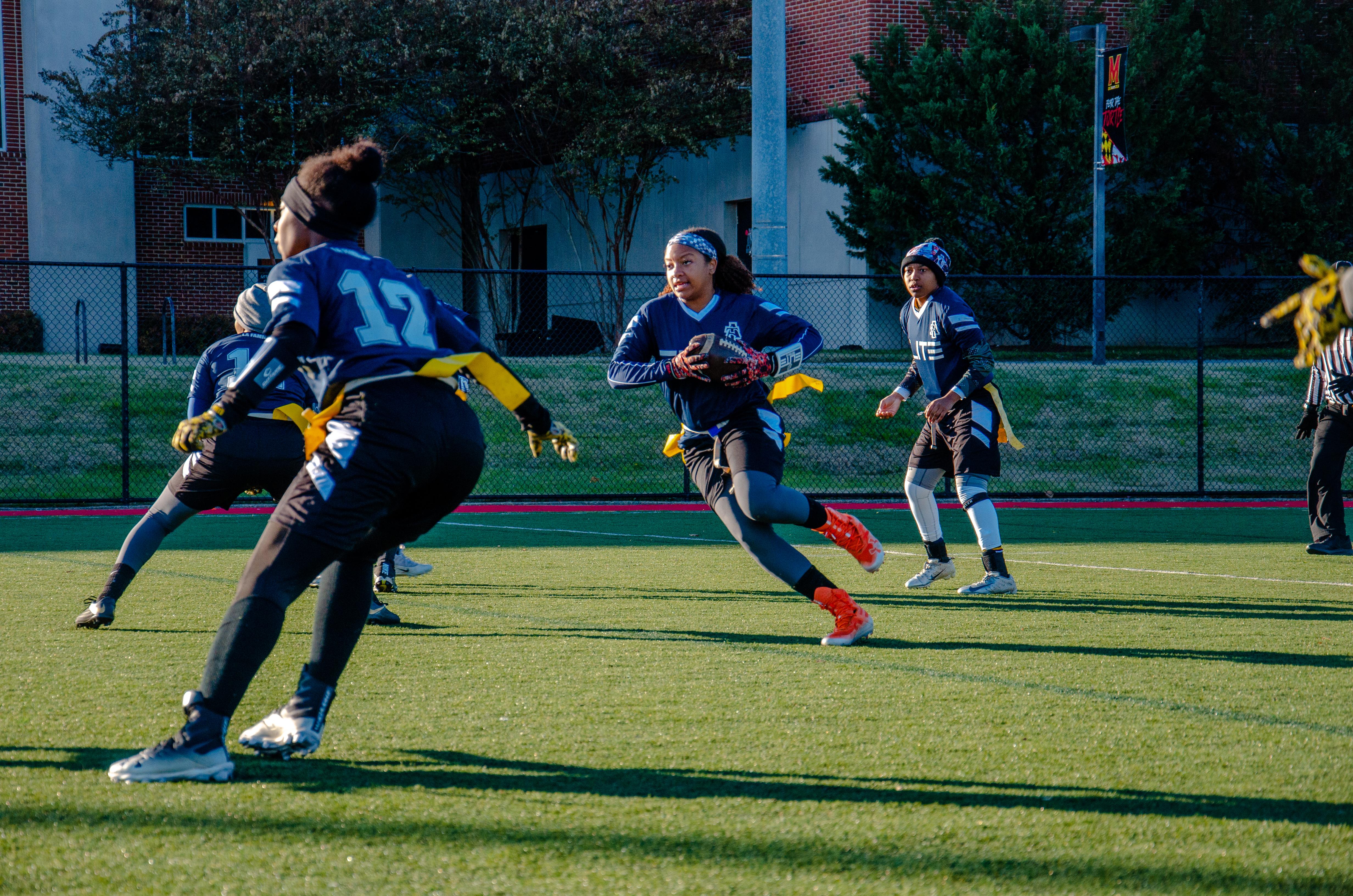 women's flag football at turf umd