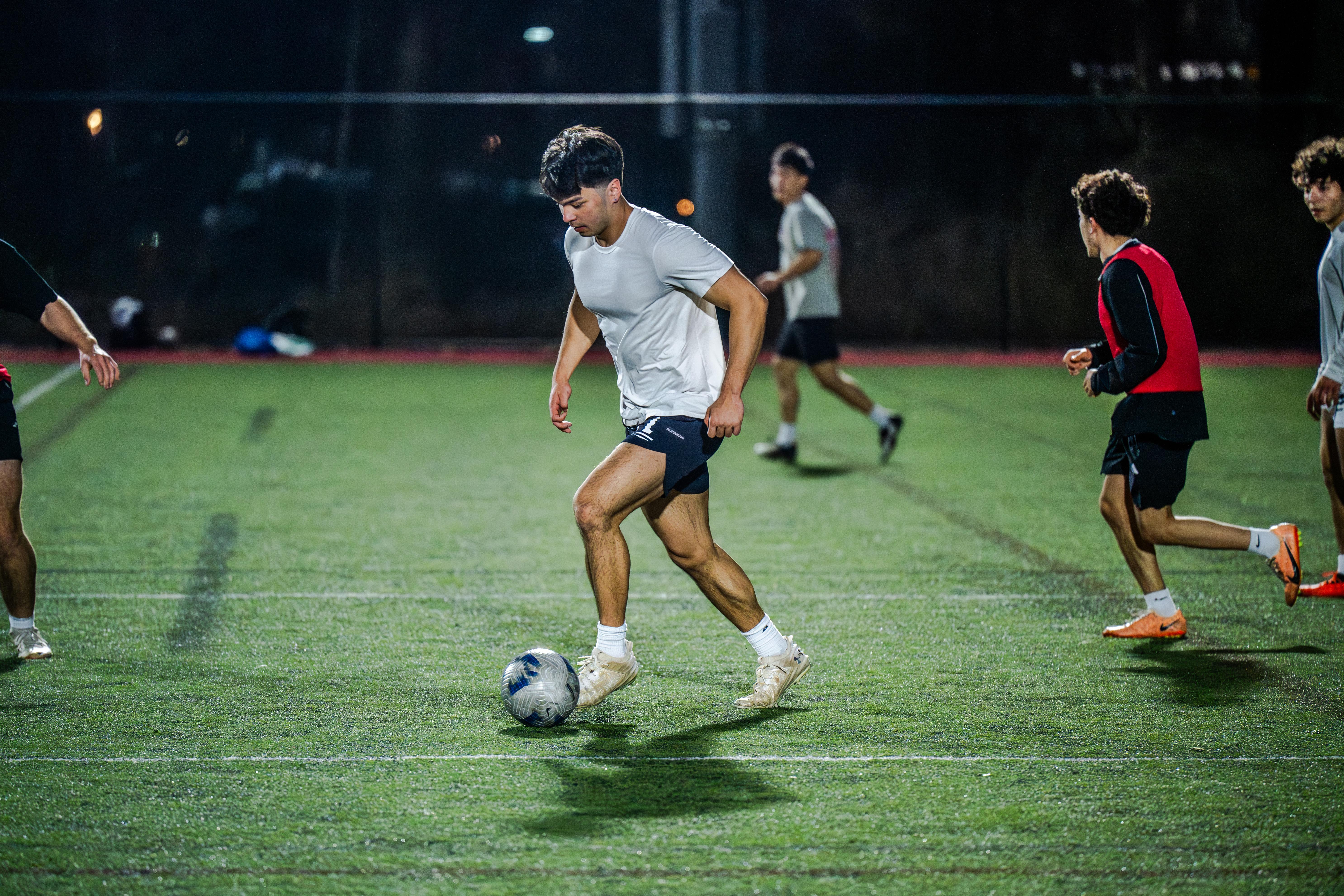 soccer outdoors nighttime