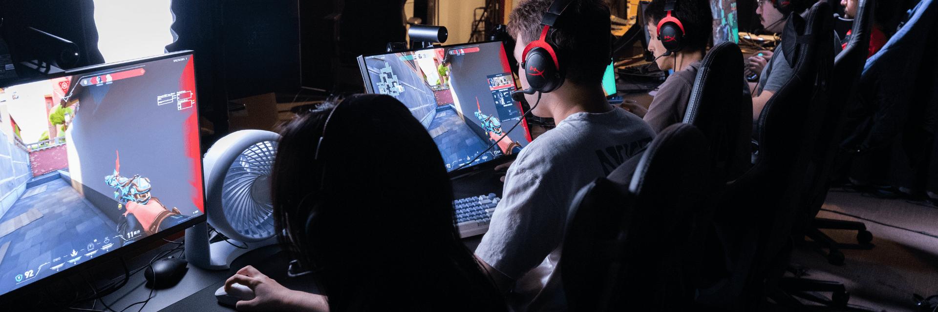 Four Esports participants playing in a match